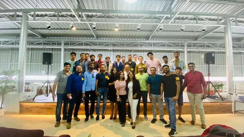 Founders and builders at a Bengaluru meetup