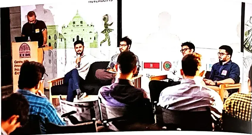 Nikunj speaking on a panel at CIIE, IIM Ahmedabad