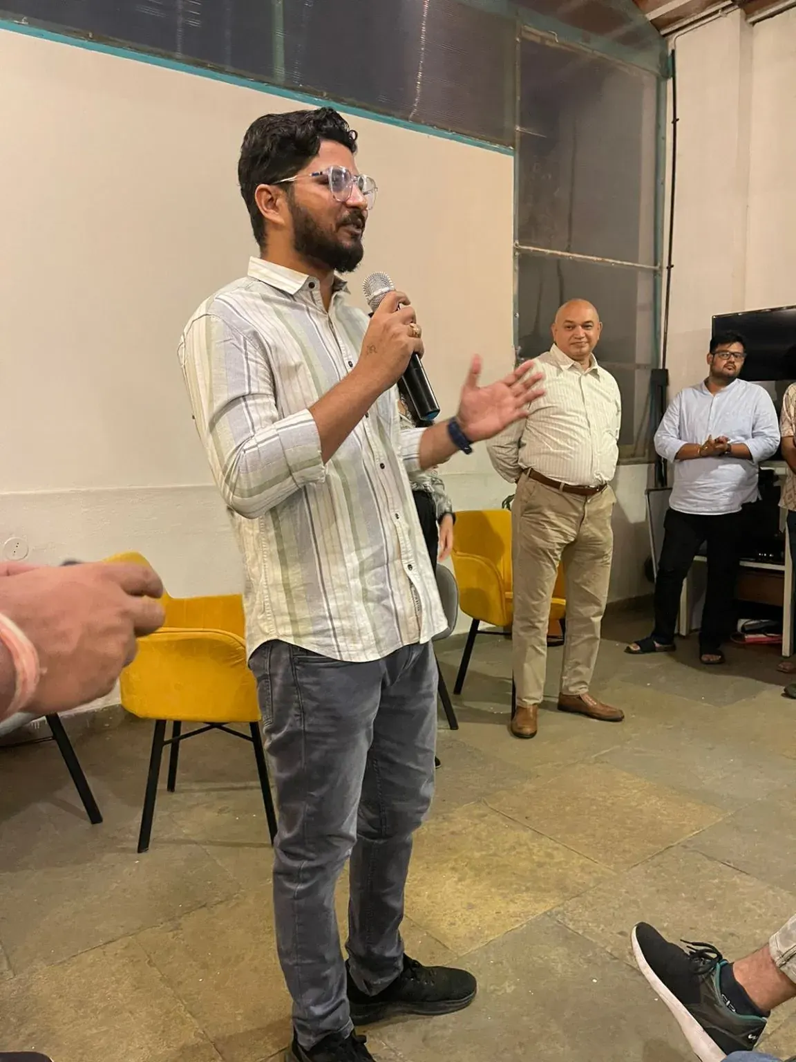 Founders and attendees at eChai Startup Demo Day
