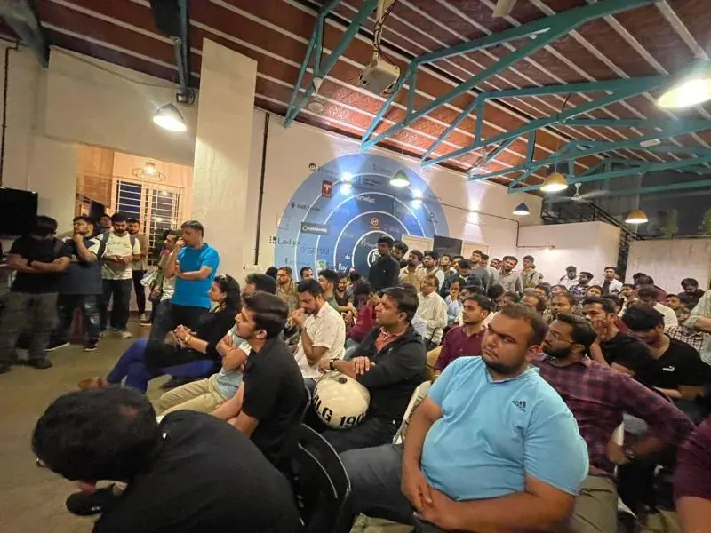 Founders and attendees at eChai Startup Demo Day