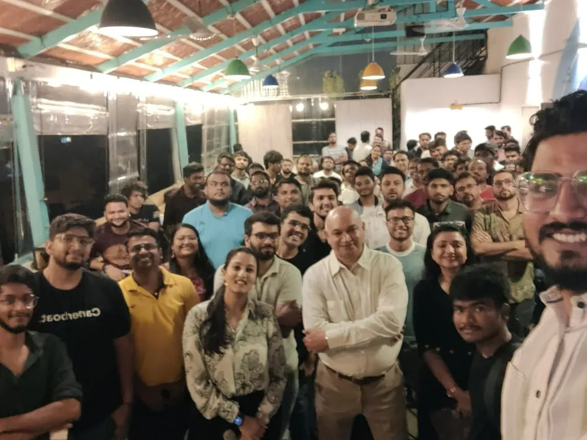 Founders and attendees at eChai Startup Demo Day