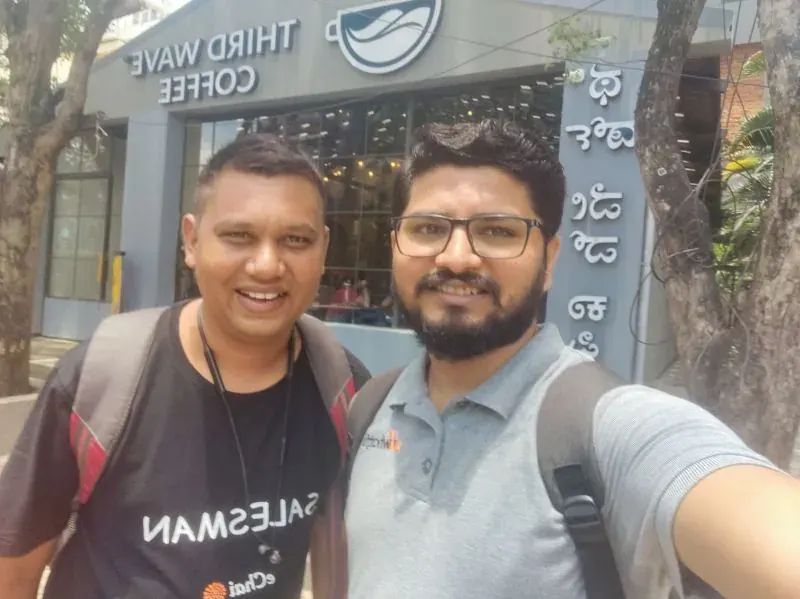 Nikunj at the eChai Demo Day at Whatfix