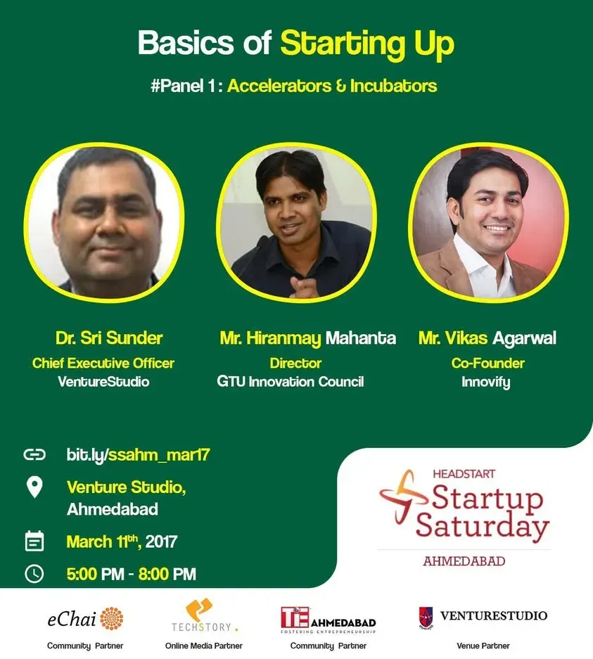 Event poster: Startup Saturday: Basics of Starting Up