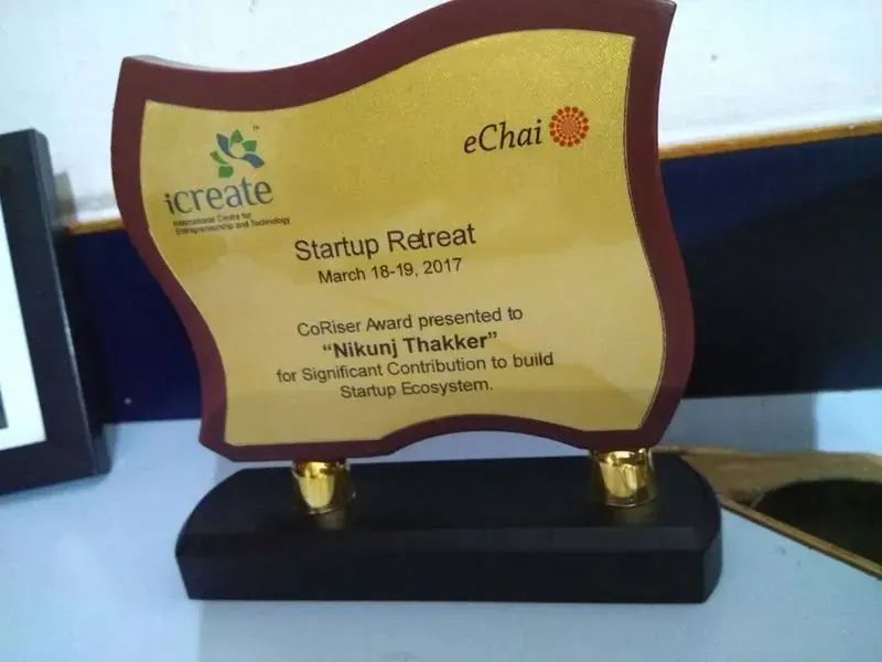 A wooden memento from the Startup Retreat