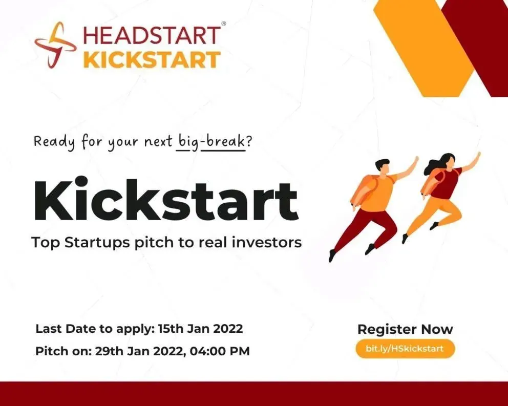 Event poster: Kickstart: early-stage startups pitch to India’s leading investors