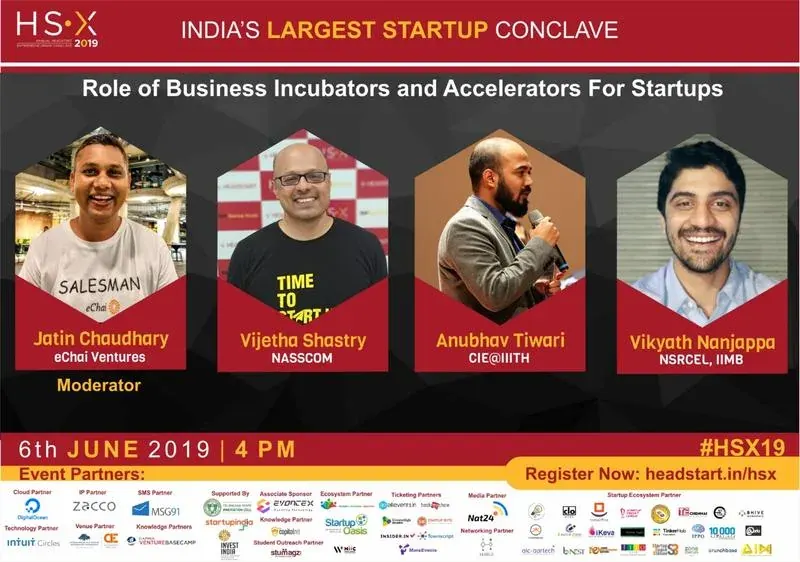 HSX 2019 panel poster on the role of business incubators and accelerators