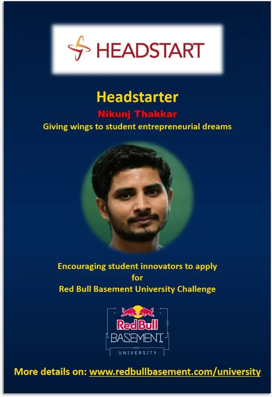 Event poster: Red Bull Basement University, with Headstart