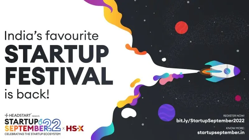 Event poster: Startup September 2022, Headstart’s month-long celebration of entrepreneurship