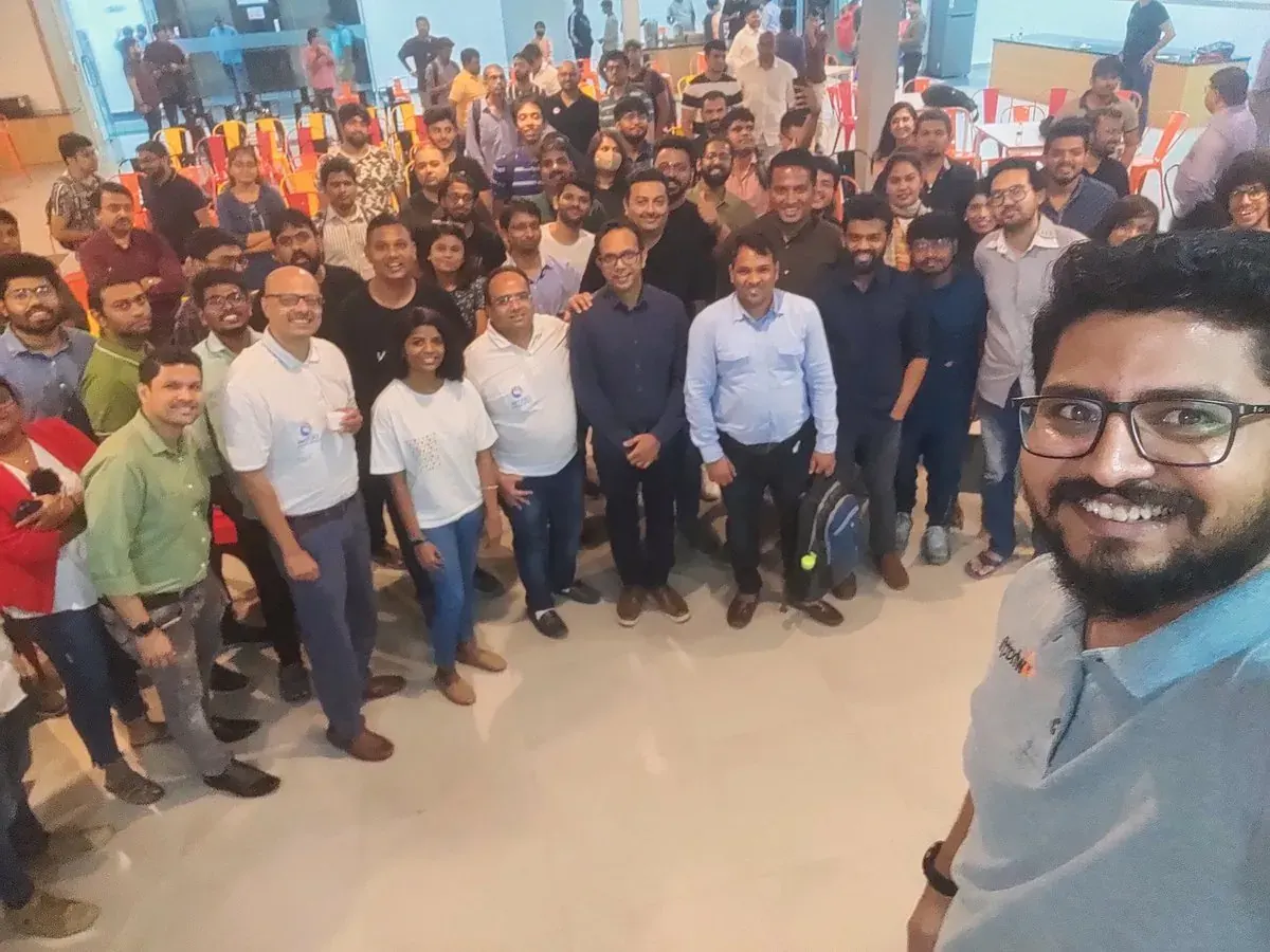A big group photo at eChai Demo Day