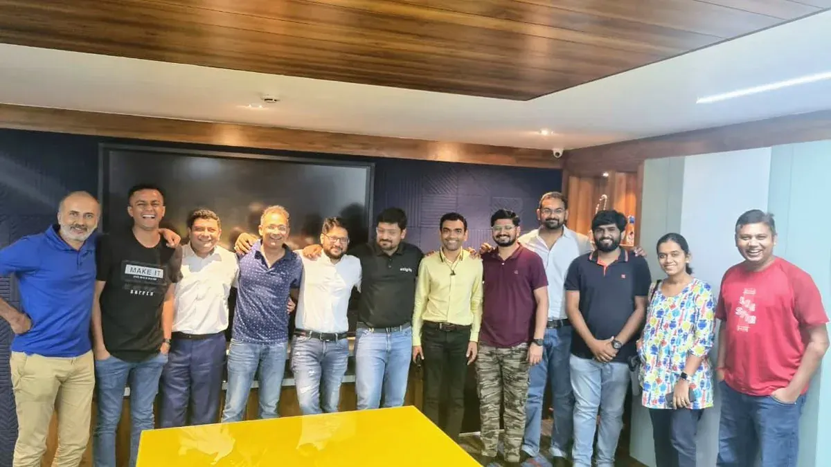 Founders gathered at an eChai meetup
