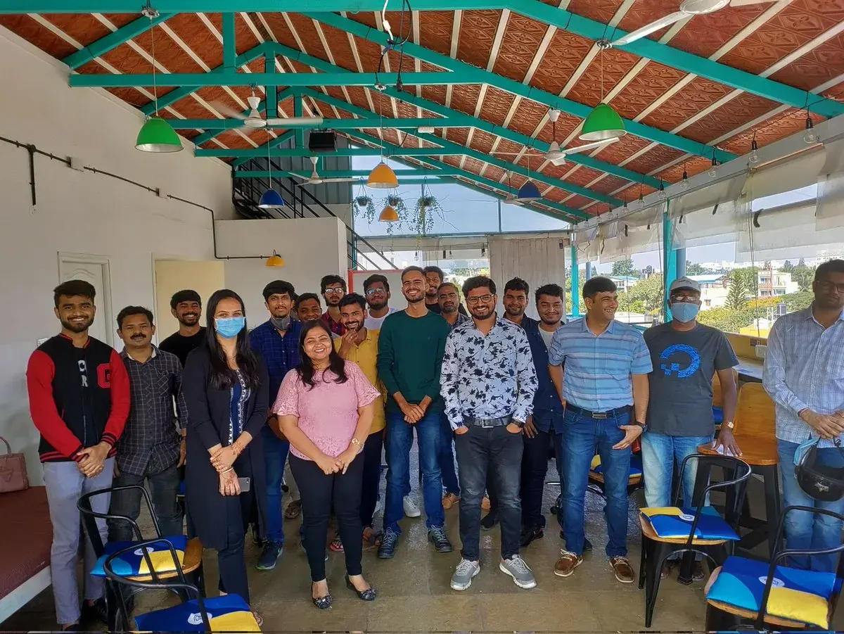A large group at an eChai meetup