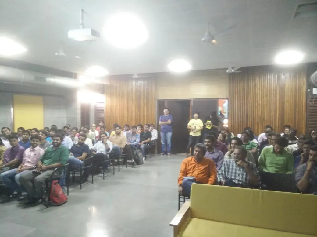 A packed room at a community event