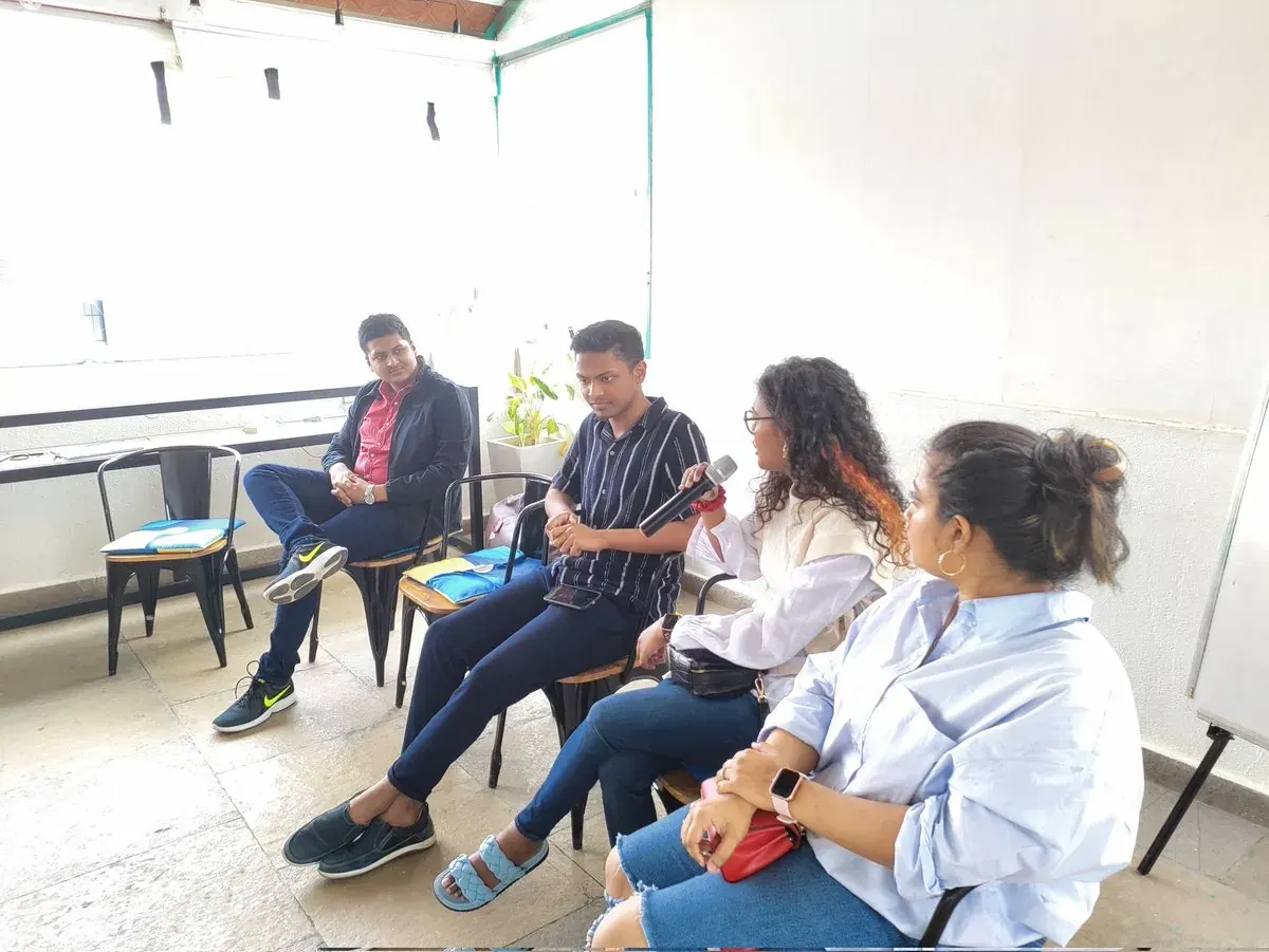 A panel at the eChai Web3 meetup